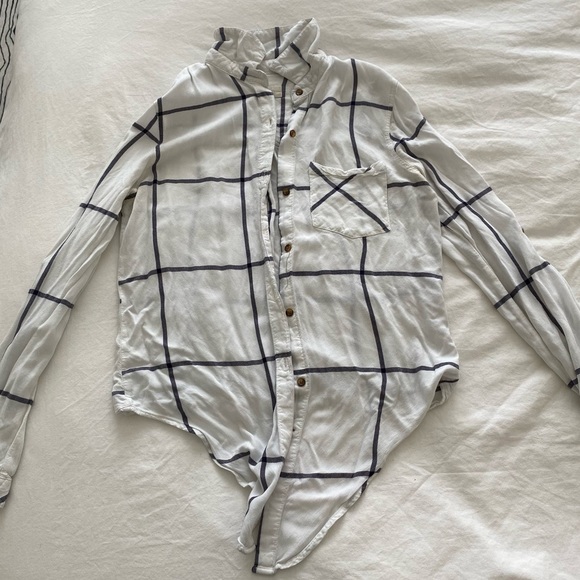 Button Down Windowpane Top - Picture 3 of 3